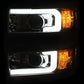 ANZO 2015-2016 Chevrolet Silverado Projector Headlights w/ Plank Style Design Chrome w/ Amber